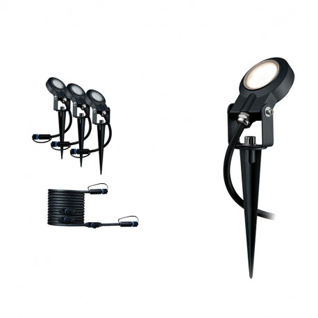 Kit d'extansion Sting Plug § Shine Paulmann -  3 Projecteurs de jardin LED