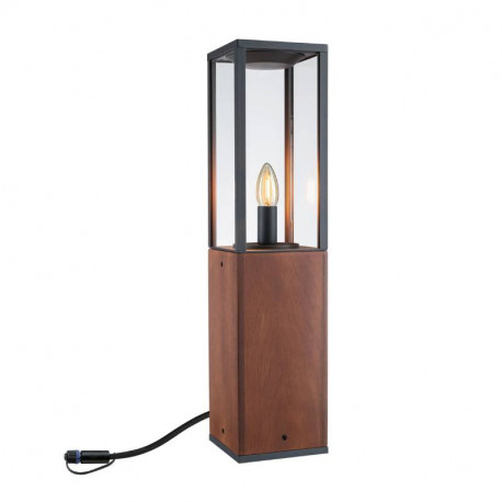 Borne lumineuse Venea Plug&Shine Paulmann - 2W - E14 - 1900K - 40cm - Bois