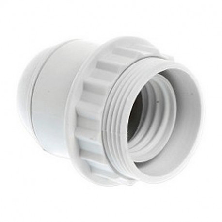 Douille classique double bague à connexion automatique - E27 - Encliquetable - Blanc