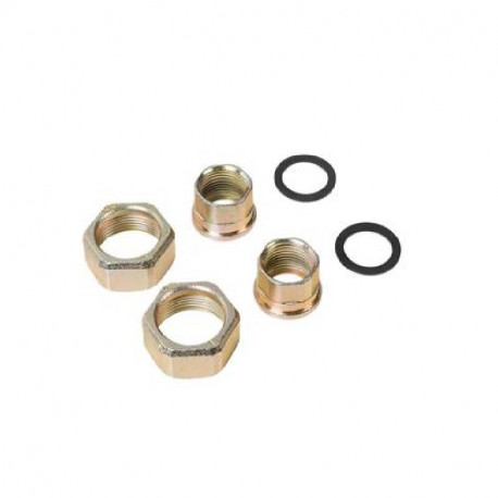 Jeu de 2 raccords unions Grundfos - G1/1/2 x Rp1 - Fonte traitée FZG