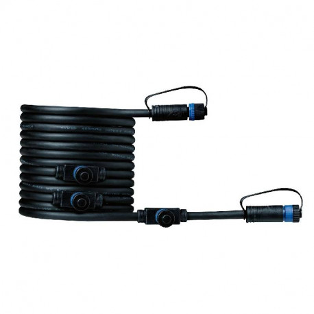 Câble de raccordement Plug&Shine Paulmann - 5m - 4 sorties - Noir