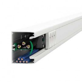 Goulotte PVC Optiline 45 à clipsage direct - L75 x H55mm