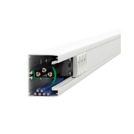 Goulotte PVC Optiline 45 à clipsage direct - L75 x H55mm