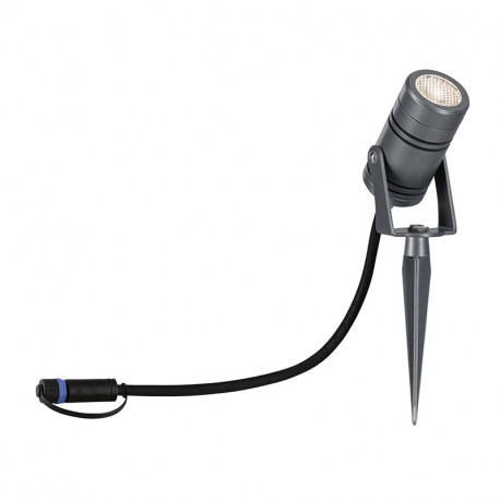 Projecteur de jardin LED Radon Plug & Shine Paulmann - 1x11W - IP65 - Gris
