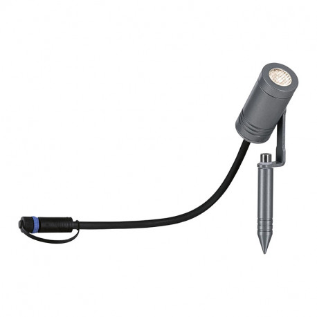Projecteur de jardin LED Radix Plug & Shine Paulmann - 1x6W - IP65 - Gris