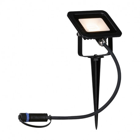 Projecteur de jardin LED Fluter Plug & Shine Paulmann -1x6,8W - IP65 - 3000K Noir