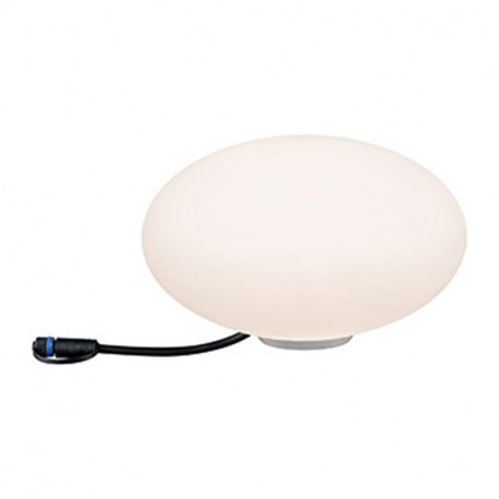 Objet lumineux Plug&Shine Stone Paulmann - Dimmable - 3000K - Avec ampoule - 2,8W - ø28cm - Blanc