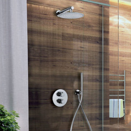 Ensemble de douche à encastrer COX Paini - Douche de tête Ø 250 mm - Chromé
