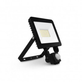 Projecteur LED Lumos Slim Miidex - 30W - 4000K - IP65 - Noir - avec détecteur