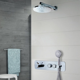 Ensemble de douche à encastrer Spirit Paini - Douche de tête Ø 220 mm - Chromé
