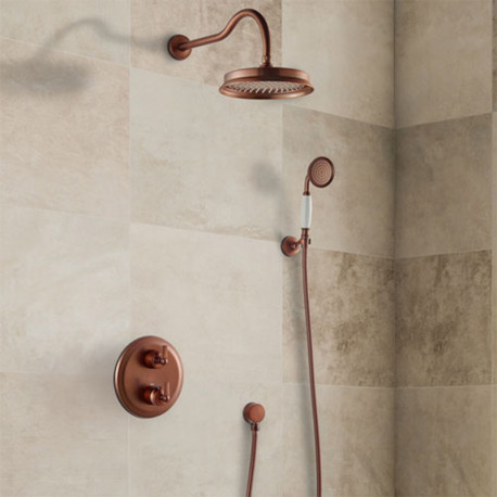 Ensemble de douche à encastrer Lady's Auburn Paini - Douche de tête Ø 225 mm