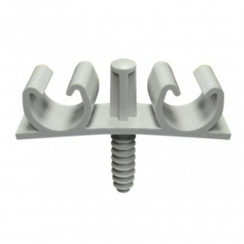 Sachet de 15 fixations Fix-Ring Multi Electricité doubles ING Fixations - Pour gaines et tubes - Ø16 à 20mm