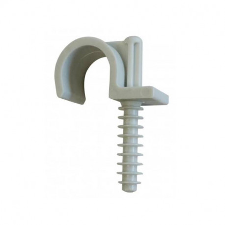 Sachet de 25 fixations Fix-Ring ING Fixations - Simple - Pour gaines et tubes - Ø14mm - Gris