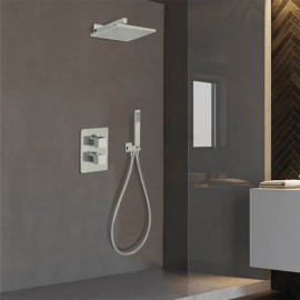 Ensemble de douche à encastrer DAX Paini - Pomme de tête 150x200 mm - Chromé