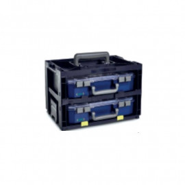 Caisson de transport CM80 e-robur - 2 mallettes - charge 25kg - PP - Noir