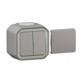 Transformeur étanche Plexo Legrand - Réversible 5 fonctions - Complet - Gris