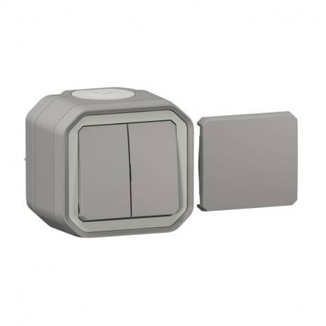 Transformeur étanche Plexo Legrand - Réversible 5 fonctions - Complet - Gris
