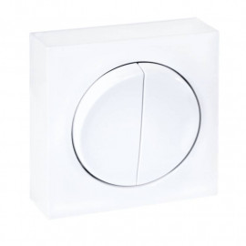 Va-et-vient + bouton poussoir Dune Eur'Ohm - Complet - Blanc - NF