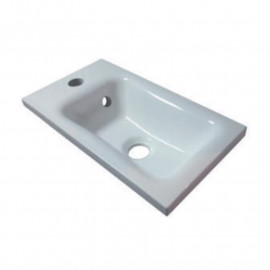 Plan lave-mains fin Média Aquance - Marbre de synthèse - 40x22 cm - Ep 22 mm