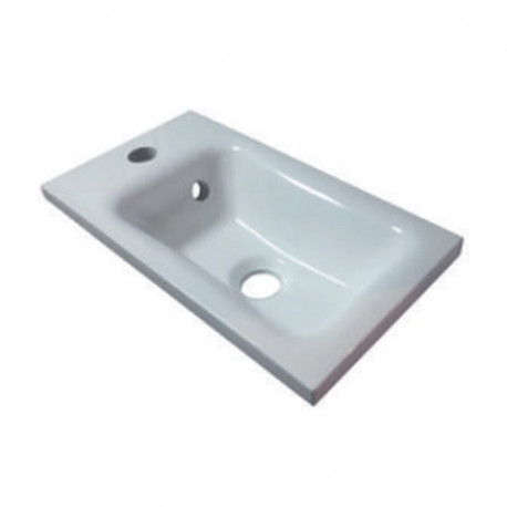Plan lave-mains fin Média Aquance - Marbre de synthèse - 40x22 cm - Ep 22 mm