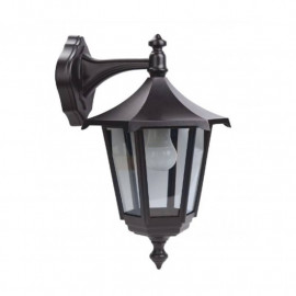 Applique murale extérieure Monaco Aric - E27 - 100W max - IP43 - Sans ampoule - Noir - Fixation haute