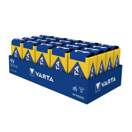 Lot de 20 piles Alcaline 9V Varta