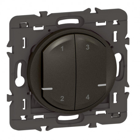 Commande sans fil 4 scénarios Celiane with Netatmo Legrand - Graphite - Sans plaque
