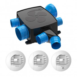 Kit VMC hygrocosy BC flex+ Atlantic Clim & Ventil - 3 bouches - Pile