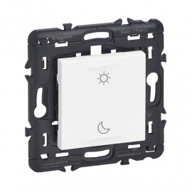 Commande sans fil sans pile Lever/Coucher Legrand - Self-e Mosaic with Netatmo - Blanc - Sans plaque
