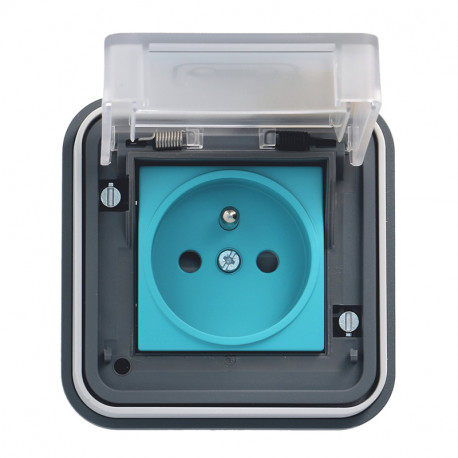 Prise de charge WITTY hager - Encastrée - Pour 1 véhicule électrique - 3KW - 2P+T - IP55
