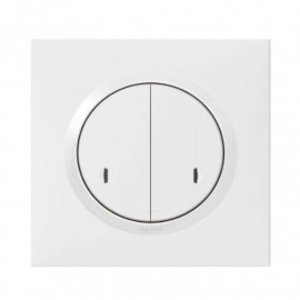 Dooxie Complet : Interrupteur De Volet Roulant 3 Positions Et Plaque De Finition Blanche Legrand Ref 600021 Et 600801