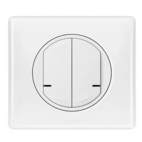 Lot de 10 interrupteurs doubles connectés Céliane with Netatmo Legrand - Avec neutre - Blanc - Complet