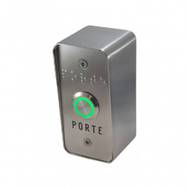 Bouton en saillie éclairé Golmar - Contact NO/NF - Norme handicap - sur façade inox
