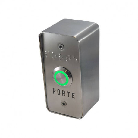 Bouton en saillie éclairé Golmar - Contact NO/NF - Norme handicap - sur façade inox