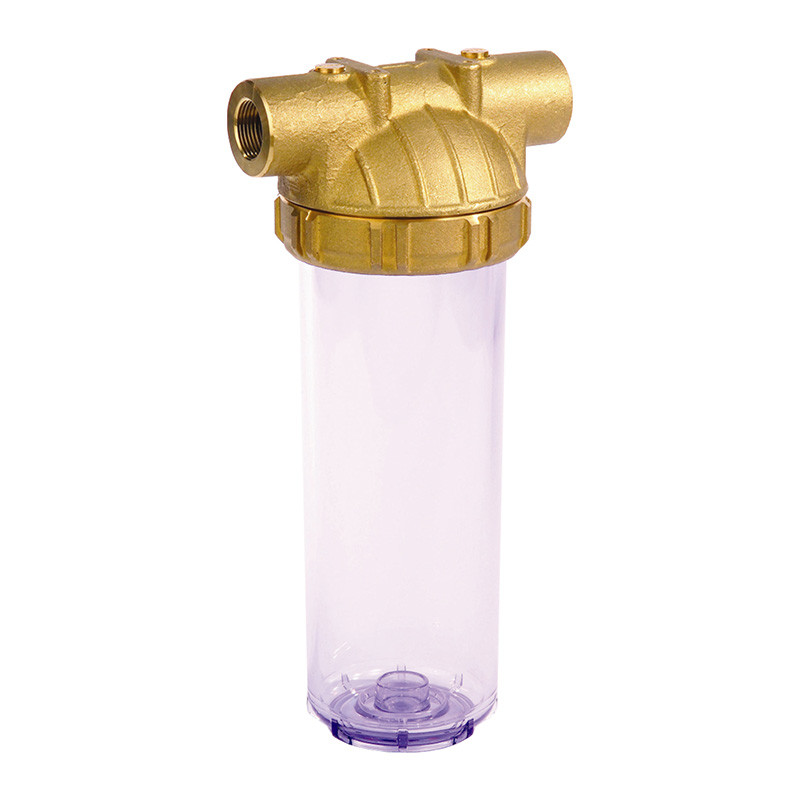 Boîtier Filtre Eau 10 Pouces Geekpure - Transparent Pour Maison Entière - Entrée/Sortie Laiton 3/4"
