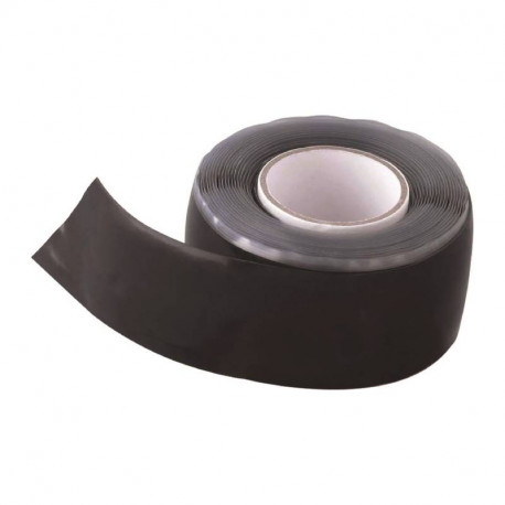 Ruban isolant auto-amalgamant Agi Robur - Silicone - 3m - Noir