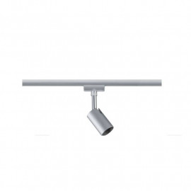 Spot individuel sur rail Pure I URail Paulmann - GU10 - 10W max - Dimmable - Chromé mat/ chromé - Sans ampoule