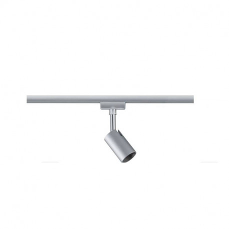 Spot individuel sur rail Pure I URail Paulmann - GU10 - 10W max - Dimmable - Chromé mat/ chromé - Sans ampoule
