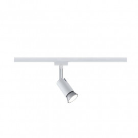 Spot individuel sur rail Pure I URail Paulmann - GU10 - 10W max - Dimmable - Blanc/ chromé - Sans ampoule