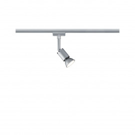 Spot individuel sur rail Pure II URail Paulmann - GU10 - 10W max - Dimmable - Chromé mat/ chromé - Sans ampoule
