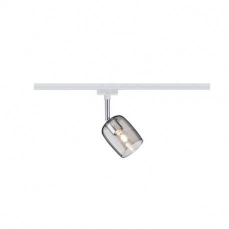 Spot orientable sur rail Blossom URail Paulmann - G9 - 10W max - Dimmable - Blanc gris - Sans ampoule