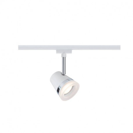 Spot sur rail Cone URail Paulmann - GU10 - 10W max - Dimmable - Blanc/ chromé - Sans ampoule