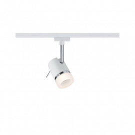 Spot sur rail Pipe URail Paulmann - GU10 - 10W max - Dimmable - Blanc/ chromé - Sans ampoule
