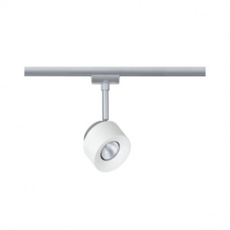 Spot LED sur rail URail Pane Paulmann - 7W - 2700K - Non dimmable - Blanc chromé