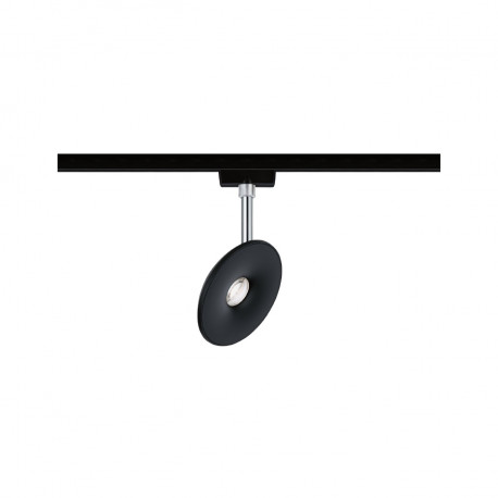 Spot sur rail Sphère URail Paulmann - 4000K - 7.4W - Dimmable - Noir mat/ chromé