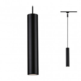 Suspension URail Catalejo Paulmann - 10W max - GU10 - Dimmable - Noir dépoli