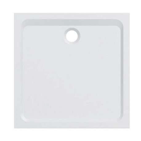 Receveur de douche Melua Geberit - Blanc mat - Antigliss - A poser ou à encastré - 90x90 - Extra plat - Marbrex