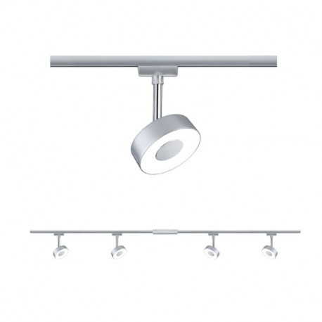 Kit URail Circle Paulmann - 2700K - 4x5W - Chrome mat / chrome