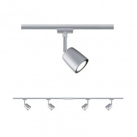Kit URail Cover Paulmann - GU10 - 4x10W - Dimmable - Chrome mat / chrome