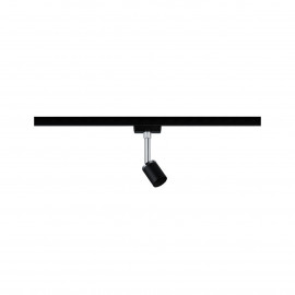 Spot individuel sur rail Pure II URail Paulmann - GU10 - 10W max - Dimmable - Noir mat/ chromé - Sans ampoule